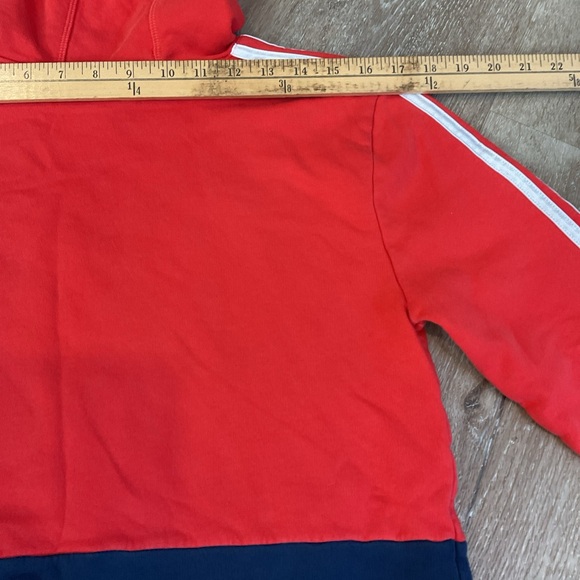 Adidas - Red & Blue Hooded Sweatshirt - Youth Medium 10-12 - Picture 7 of 13